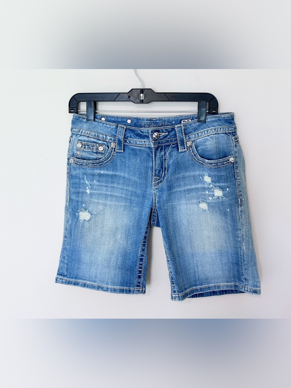 Miss Me Distressed Blue Denim Women’s Shorts